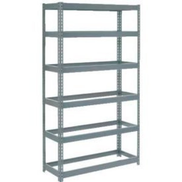Global Equipment Extra Heavy Duty Shelving 48"W x 18"D x 72"H With 6 Shelves, No Deck, Gray 717058